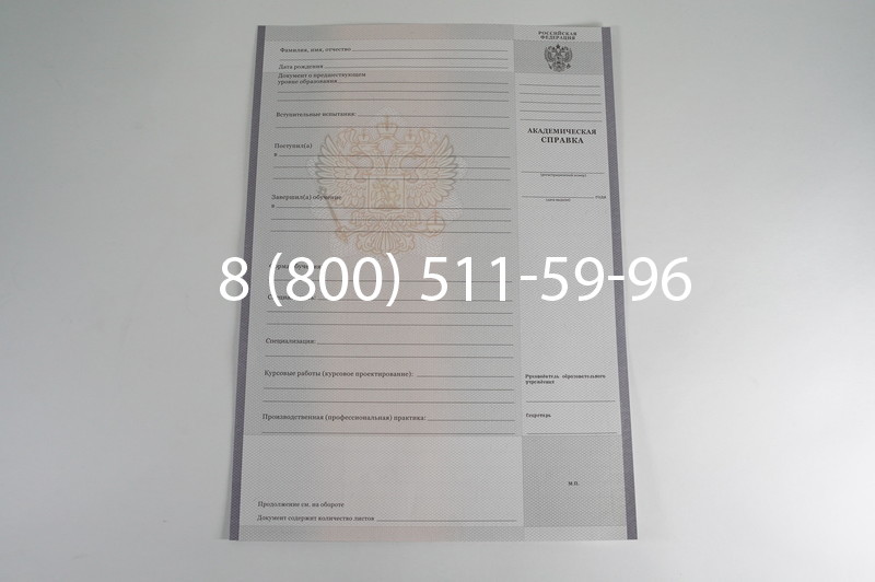 Заказать Академическая справка образца 2010-2011 год для колледжа в Воронеже