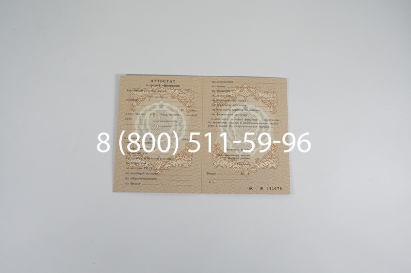 Купить Аттестат за 11 класс до 1994 в Воронеже