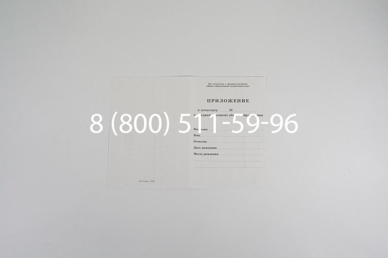 Аттестат за 11 класс 1994-2006 годов в Воронеже