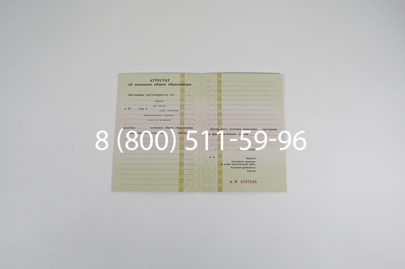 Купить Аттестат за 9 класс 1994-2006 годов в Воронеже