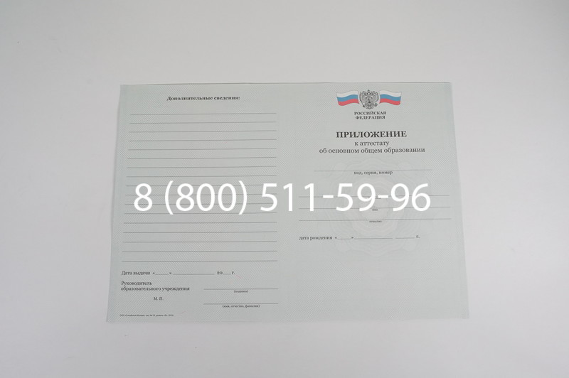 Аттестат за 9 класс 2011-2013 годов в Воронеже