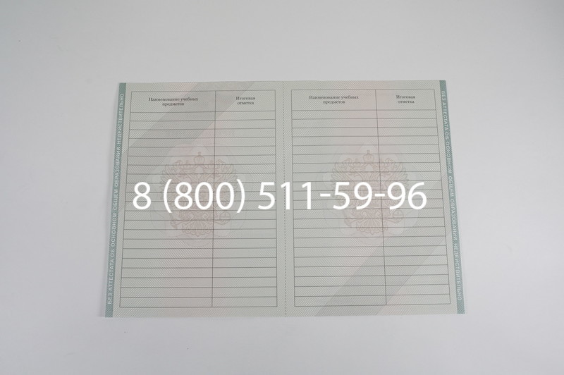 Аттестат за 9 класс 2011-2013 годов в Воронеже