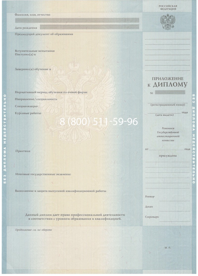 Заказать Диплом бакалавра 2012-2013 годов в Воронеже