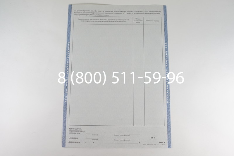 Диплом колледжа 2011-2013 годов в Воронеже