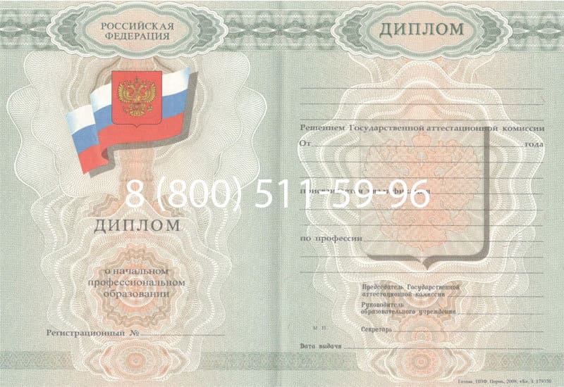 Купить Диплом о начальном образовании  2007-2009 годов в Воронеже