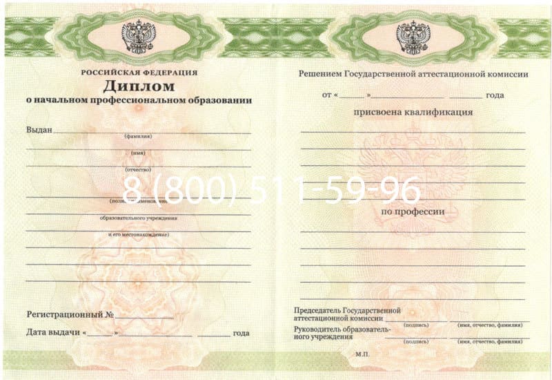 Купить Диплом о начальном образовании  2010-2026 годов в Воронеже