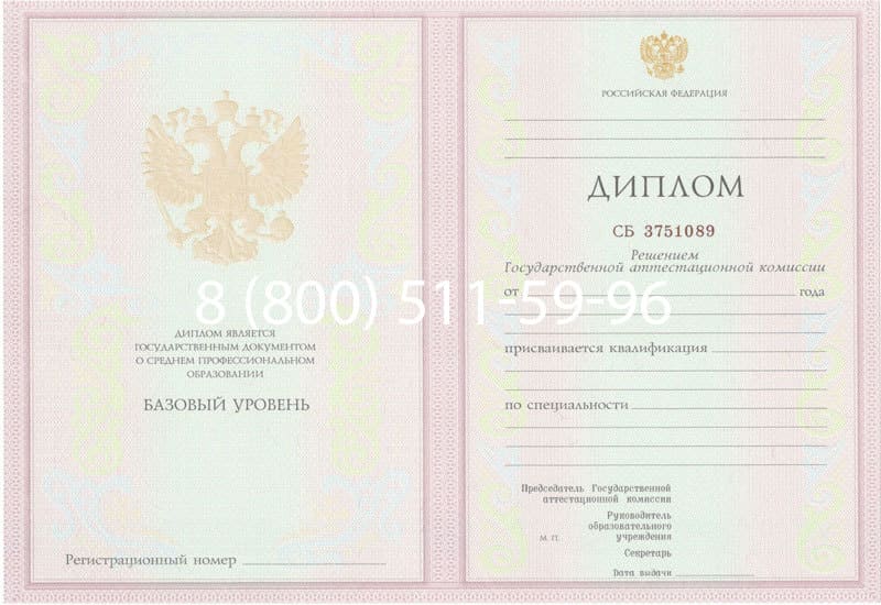 Купить Диплом о среднем образовании 2003-2006 годов в Воронеже