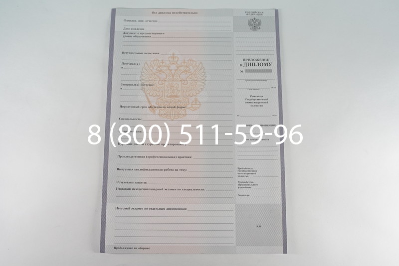 Диплом о среднем образовании 2007-2010 годов в Воронеже