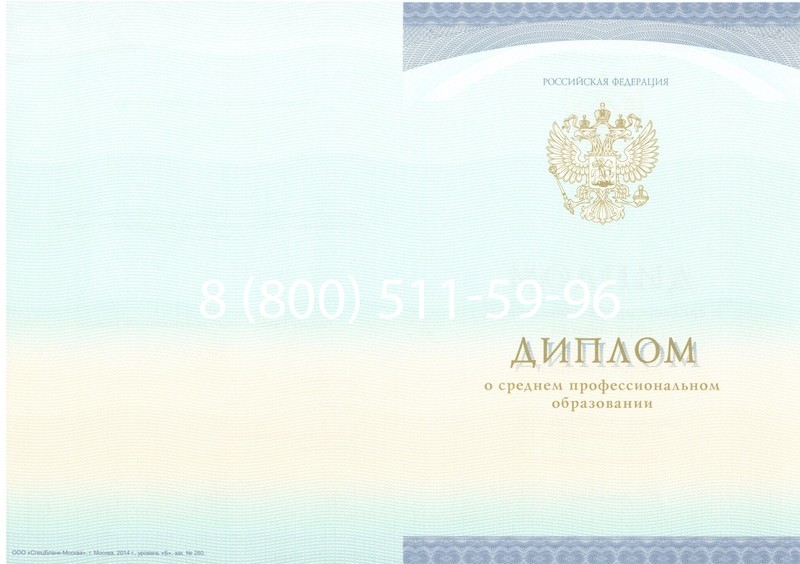 Заказать Диплом техникума (Спецбланк) 2014-2026 года в Воронеже
