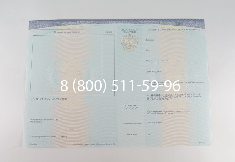 Диплом техникума (Спецбланк) 2014-2026 года в Воронеже