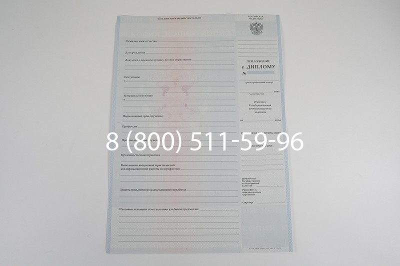 Диплом училища 2007-2009 годов в Воронеже